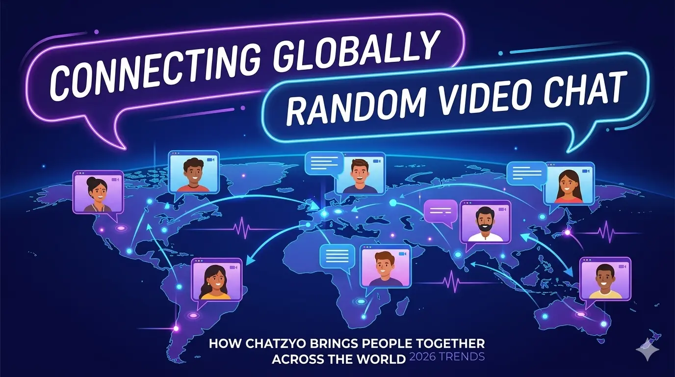 Random video chat connecting people across the world
